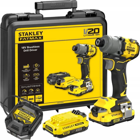 Aparafusadora de Impacto Stanley V20 18V 2X2Ah